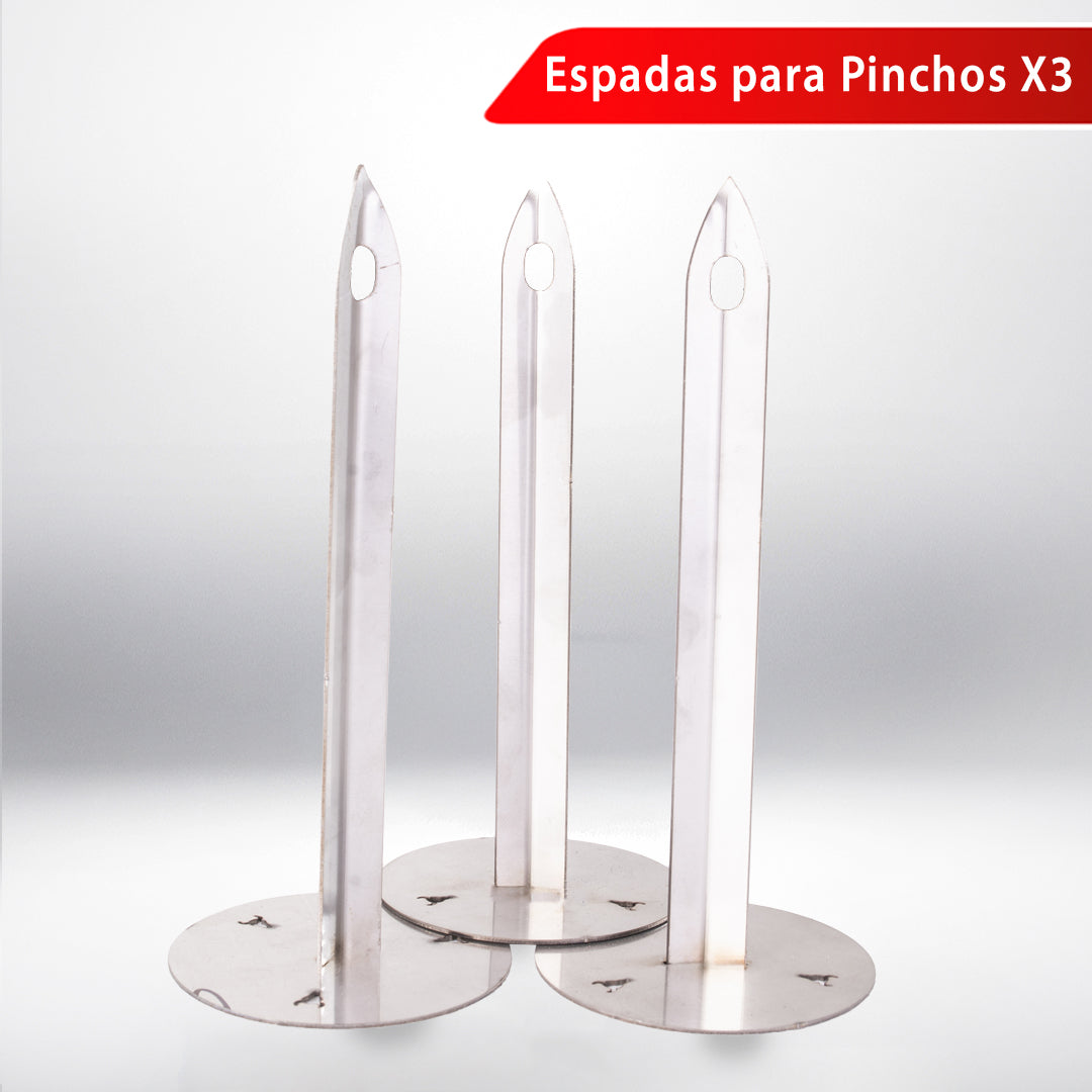 PINCHOS ESPADA KIT X3 27cm (Barril Grande, Jumbo y Mega)